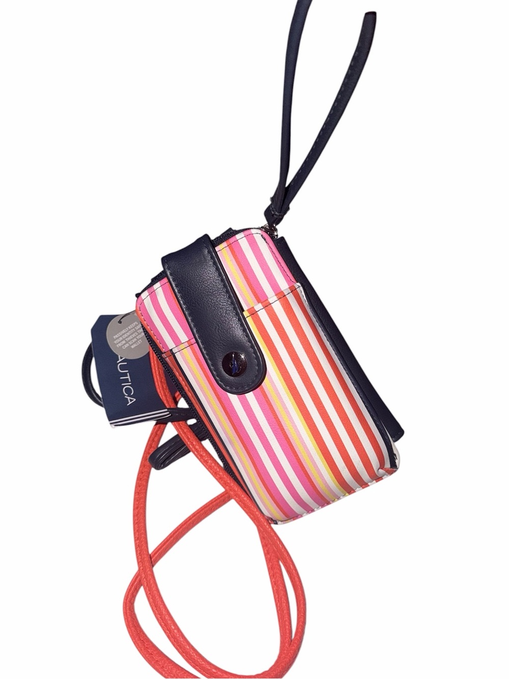*new* Nautica Striped Crossbody Phone/Wallet Bag - Picture 8 of 10
